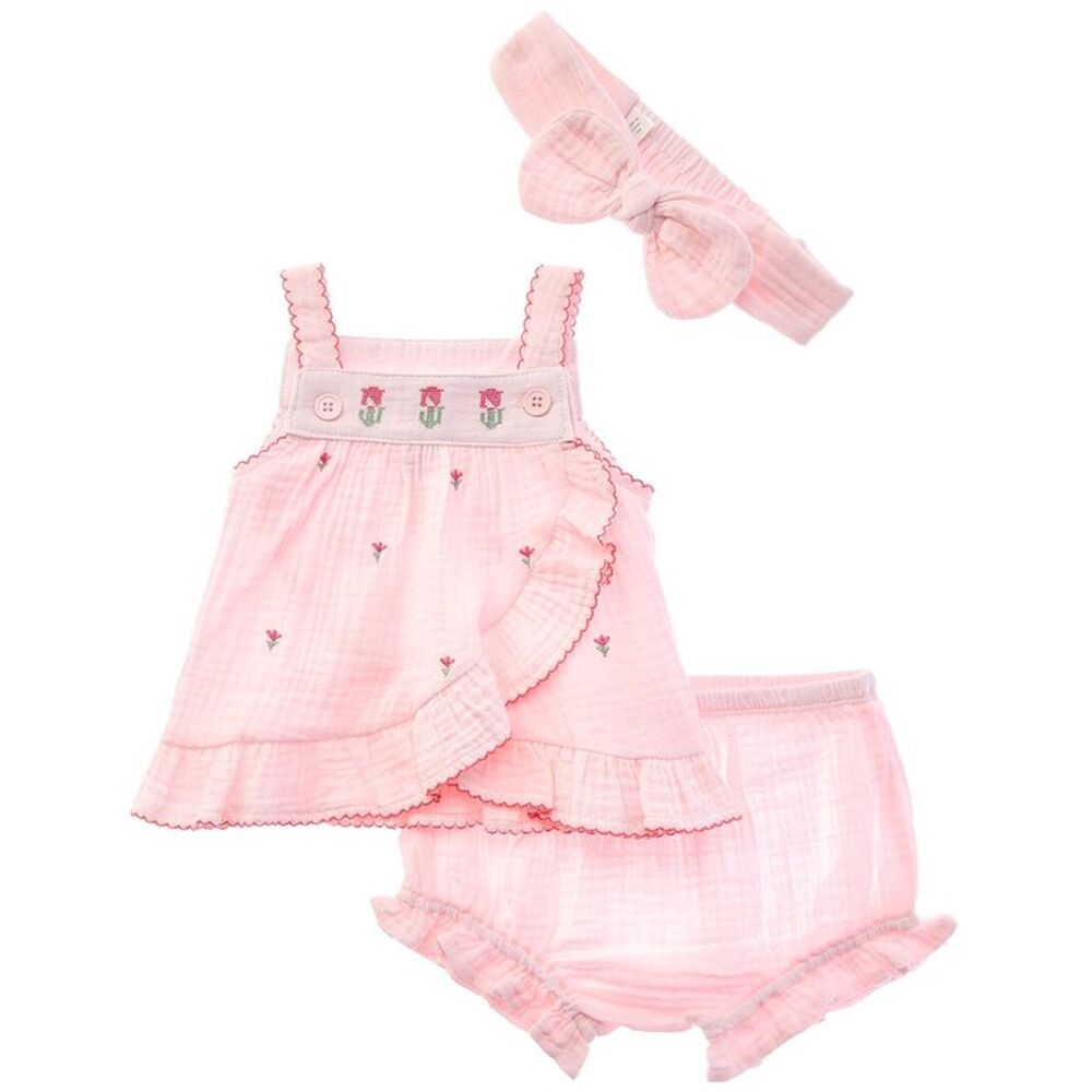 Little Me Tulip Sunsuit Headband
